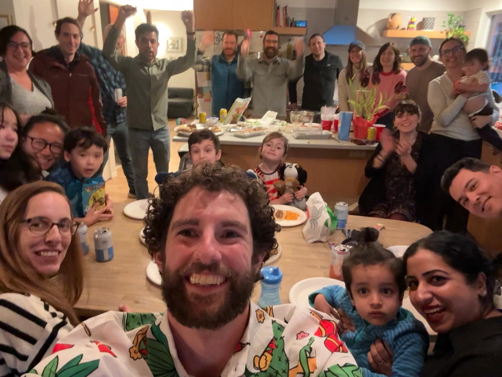 Tio Escott's community — families, kids, and friends gathered together